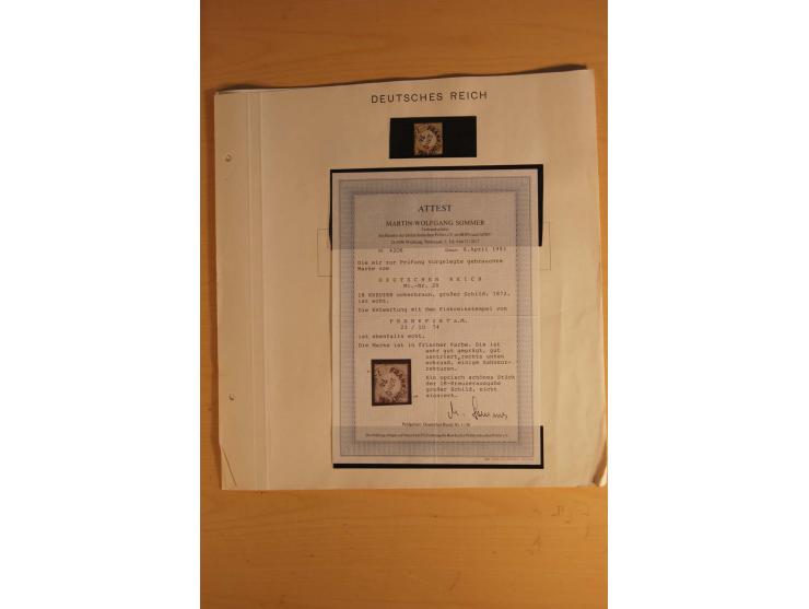 1872/75, umfangreiche, meist gestempelte und ungebrauchte Sammlung inkl. vielen Briefstücken und Belegen, alle Werte sind meh
