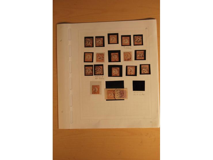 1872/75, umfangreiche, meist gestempelte und ungebrauchte Sammlung inkl. vielen Briefstücken und Belegen, alle Werte sind meh