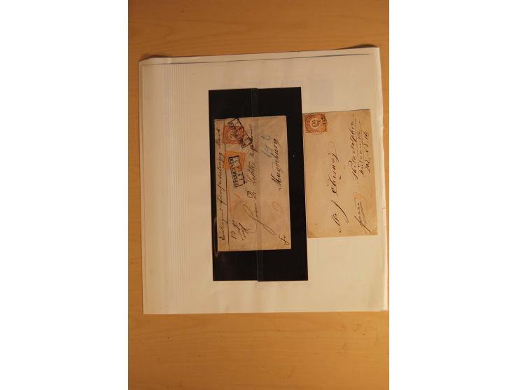 1872/75, umfangreiche, meist gestempelte und ungebrauchte Sammlung inkl. vielen Briefstücken und Belegen, alle Werte sind meh