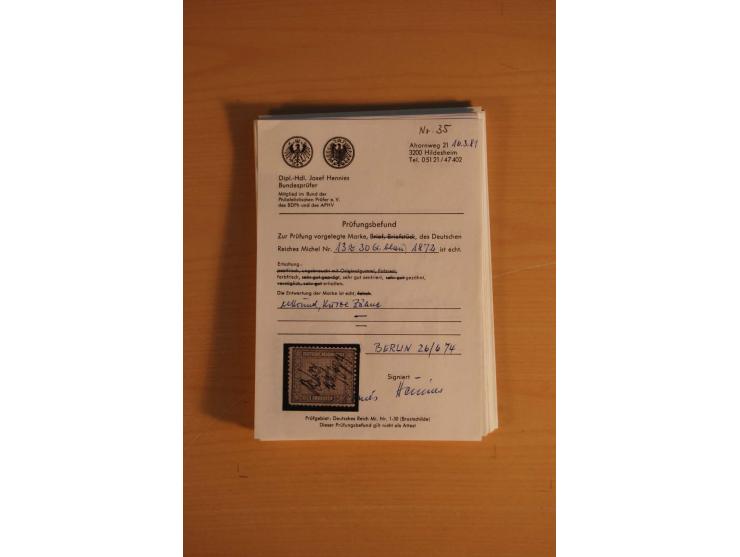 1872/75, umfangreiche, meist gestempelte und ungebrauchte Sammlung inkl. vielen Briefstücken und Belegen, alle Werte sind meh