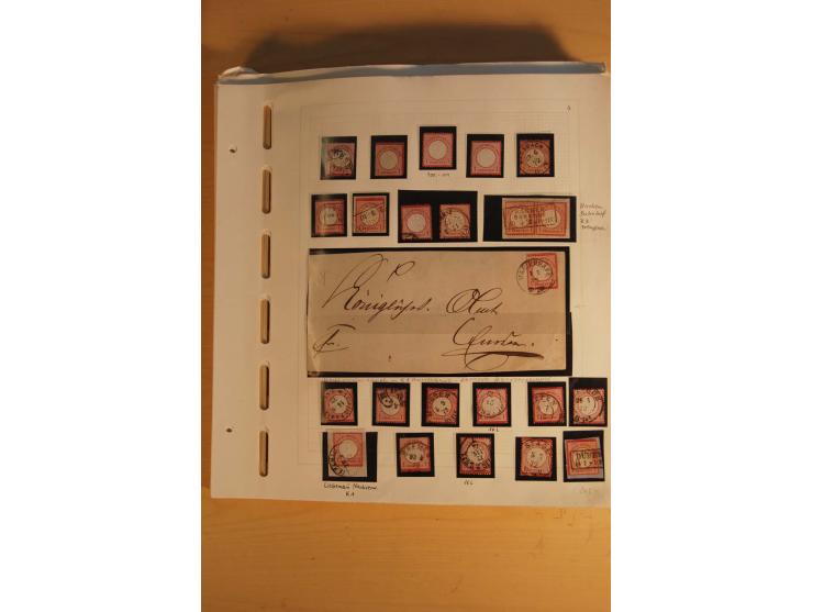 1872/75, umfangreiche, meist gestempelte und ungebrauchte Sammlung inkl. vielen Briefstücken und Belegen, alle Werte sind meh