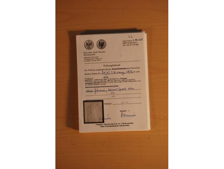 1872/75, umfangreiche, meist gestempelte und ungebrauchte Sammlung inkl. vielen Briefstücken und Belegen, alle Werte sind meh