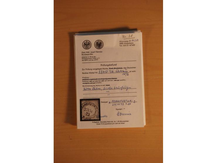 1872/75, umfangreiche, meist gestempelte und ungebrauchte Sammlung inkl. vielen Briefstücken und Belegen, alle Werte sind meh