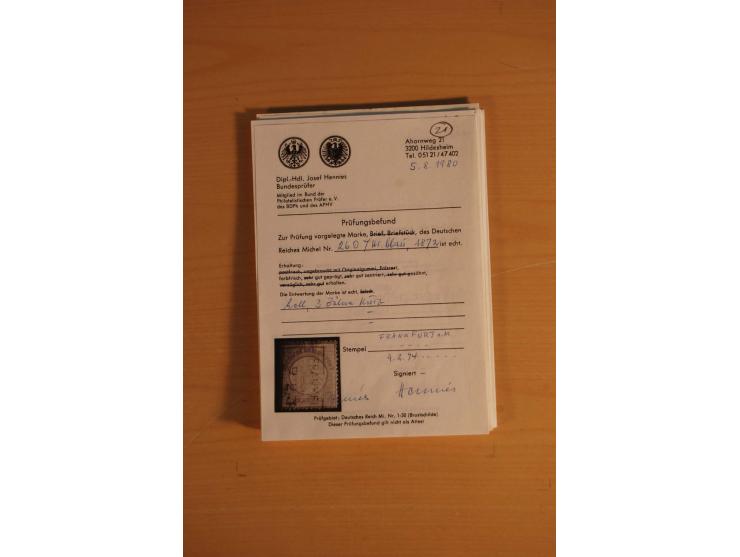 1872/75, umfangreiche, meist gestempelte und ungebrauchte Sammlung inkl. vielen Briefstücken und Belegen, alle Werte sind meh