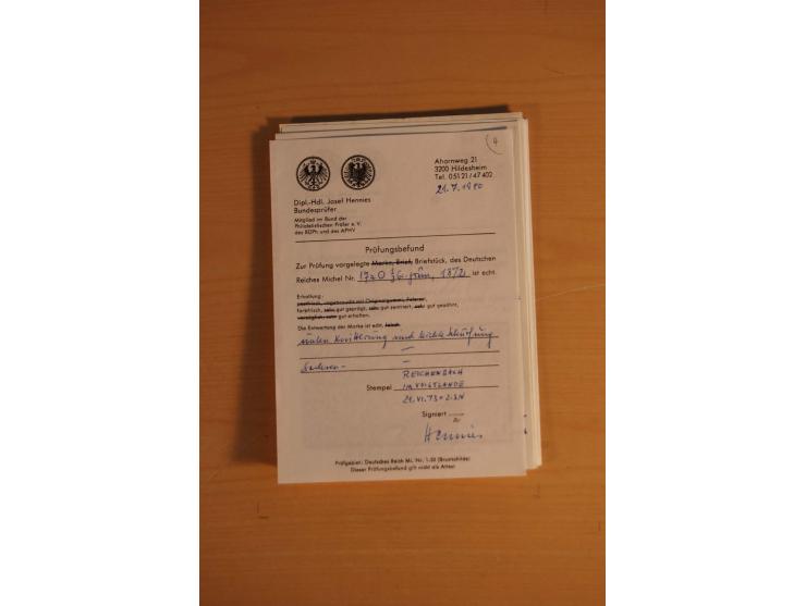 1872/75, umfangreiche, meist gestempelte und ungebrauchte Sammlung inkl. vielen Briefstücken und Belegen, alle Werte sind meh