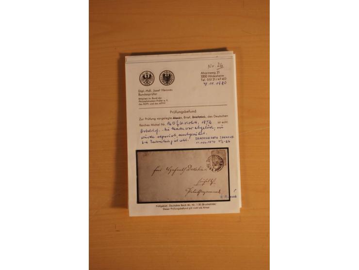 1872/75, umfangreiche, meist gestempelte und ungebrauchte Sammlung inkl. vielen Briefstücken und Belegen, alle Werte sind meh