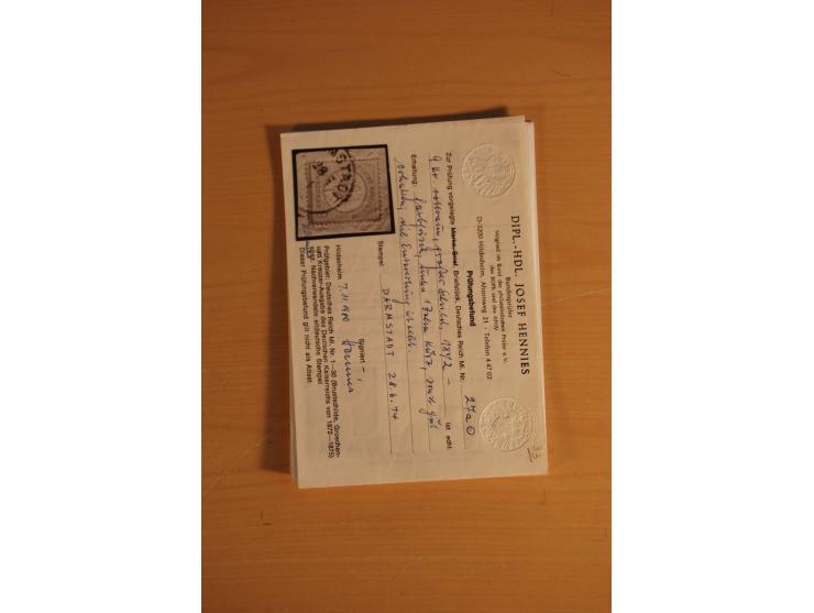 1872/75, umfangreiche, meist gestempelte und ungebrauchte Sammlung inkl. vielen Briefstücken und Belegen, alle Werte sind meh