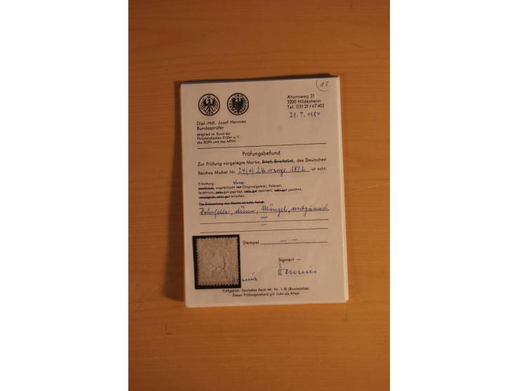 1872/75, umfangreiche, meist gestempelte und ungebrauchte Sammlung inkl. vielen Briefstücken und Belegen, alle Werte sind meh