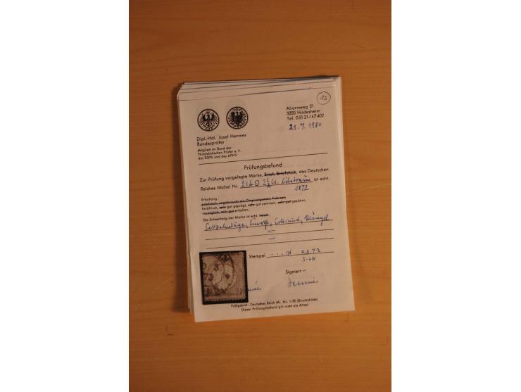 1872/75, umfangreiche, meist gestempelte und ungebrauchte Sammlung inkl. vielen Briefstücken und Belegen, alle Werte sind meh