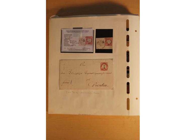 1872/75, umfangreiche, meist gestempelte und ungebrauchte Sammlung inkl. vielen Briefstücken und Belegen, alle Werte sind meh