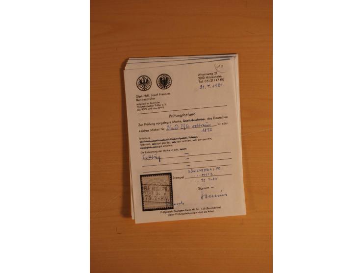 1872/75, umfangreiche, meist gestempelte und ungebrauchte Sammlung inkl. vielen Briefstücken und Belegen, alle Werte sind meh