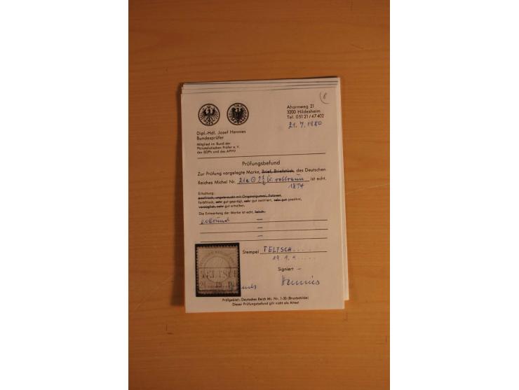 1872/75, umfangreiche, meist gestempelte und ungebrauchte Sammlung inkl. vielen Briefstücken und Belegen, alle Werte sind meh