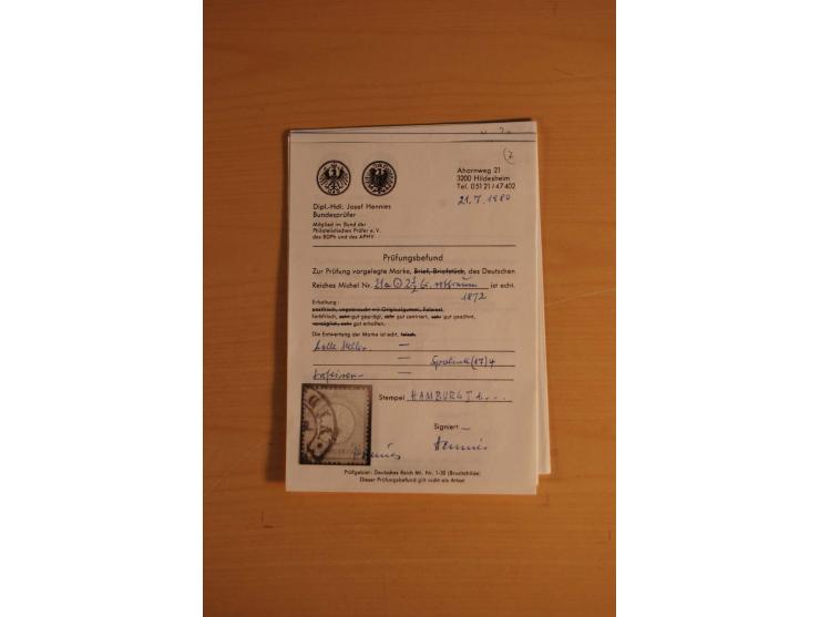 1872/75, umfangreiche, meist gestempelte und ungebrauchte Sammlung inkl. vielen Briefstücken und Belegen, alle Werte sind meh