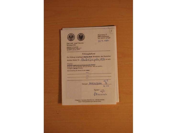 1872/75, umfangreiche, meist gestempelte und ungebrauchte Sammlung inkl. vielen Briefstücken und Belegen, alle Werte sind meh