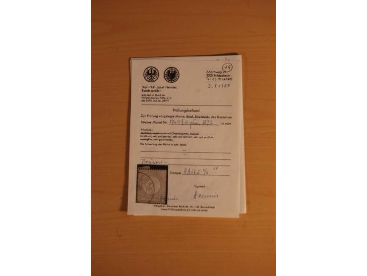 1872/75, umfangreiche, meist gestempelte und ungebrauchte Sammlung inkl. vielen Briefstücken und Belegen, alle Werte sind meh