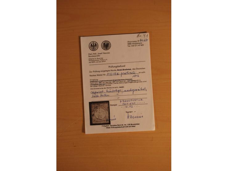 1872/75, umfangreiche, meist gestempelte und ungebrauchte Sammlung inkl. vielen Briefstücken und Belegen, alle Werte sind meh