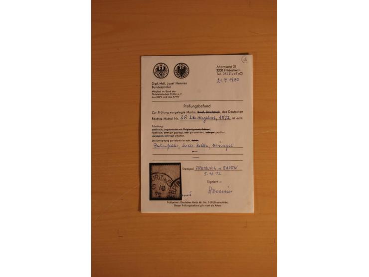1872/75, umfangreiche, meist gestempelte und ungebrauchte Sammlung inkl. vielen Briefstücken und Belegen, alle Werte sind meh