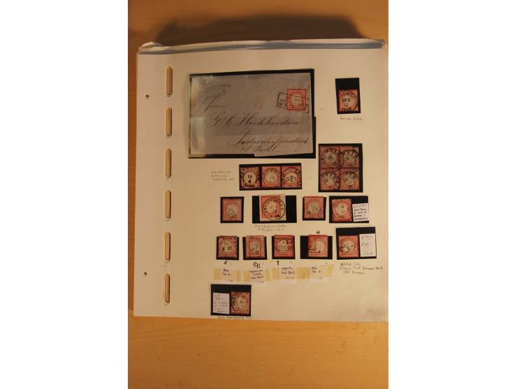 1872/75, umfangreiche, meist gestempelte und ungebrauchte Sammlung inkl. vielen Briefstücken und Belegen, alle Werte sind meh