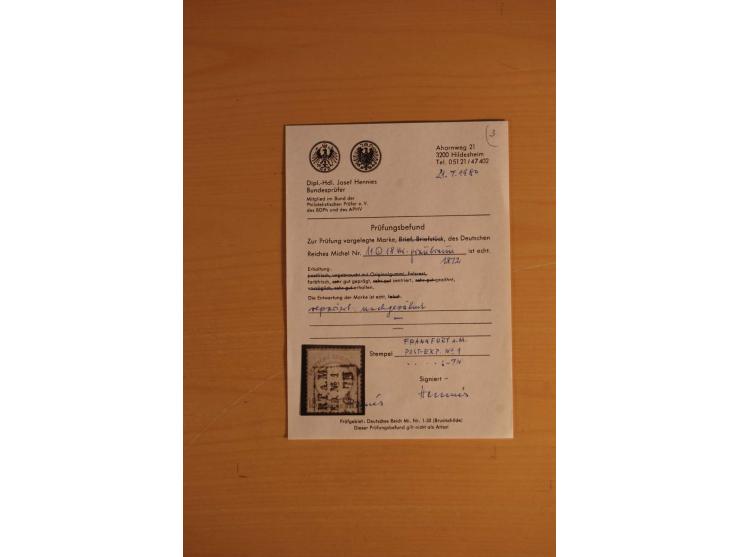 1872/75, umfangreiche, meist gestempelte und ungebrauchte Sammlung inkl. vielen Briefstücken und Belegen, alle Werte sind meh