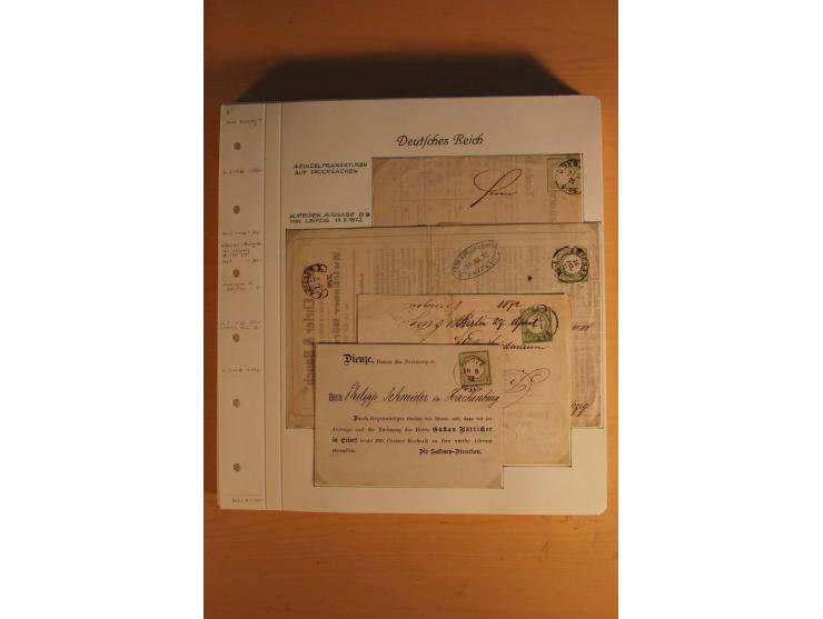 1872/74, große spezialisierte Brustschilde-Sammlung mit vielen Briefen mit Einzel-, Mehrfach- und Mischfrankaturen, Briefstüc