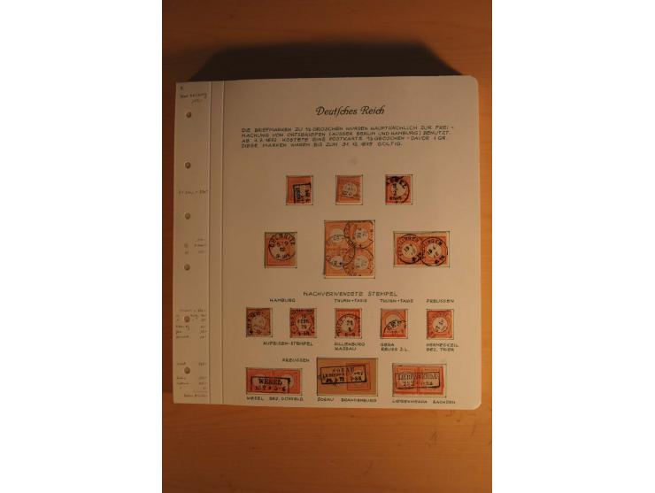 1872/74, große spezialisierte Brustschilde-Sammlung mit vielen Briefen mit Einzel-, Mehrfach- und Mischfrankaturen, Briefstüc