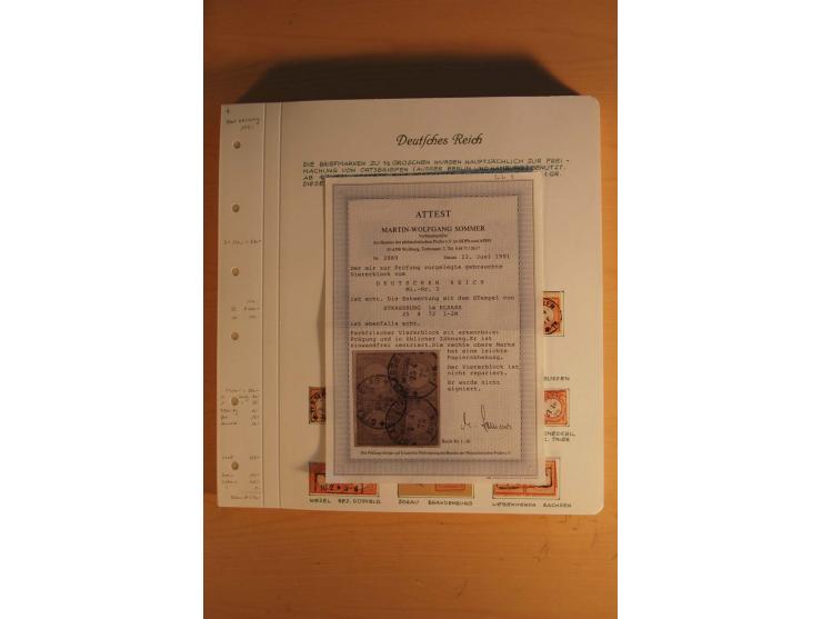 1872/74, große spezialisierte Brustschilde-Sammlung mit vielen Briefen mit Einzel-, Mehrfach- und Mischfrankaturen, Briefstüc