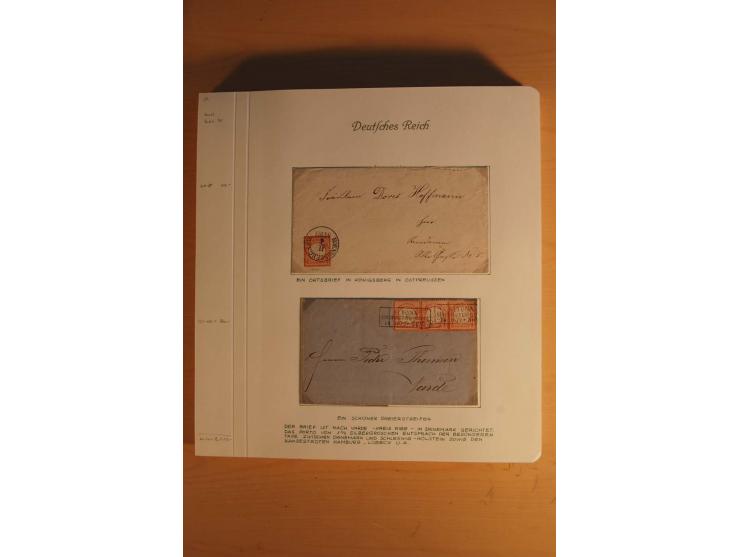 1872/74, große spezialisierte Brustschilde-Sammlung mit vielen Briefen mit Einzel-, Mehrfach- und Mischfrankaturen, Briefstüc