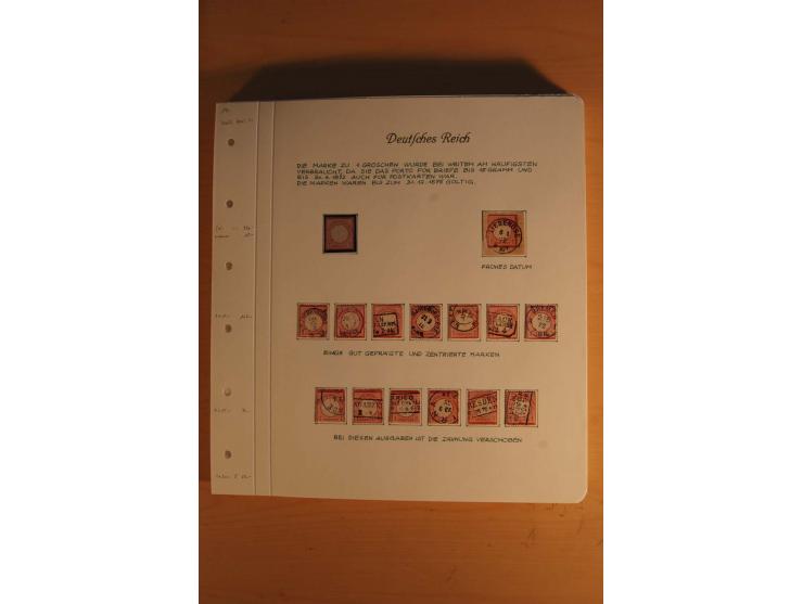 1872/74, große spezialisierte Brustschilde-Sammlung mit vielen Briefen mit Einzel-, Mehrfach- und Mischfrankaturen, Briefstüc