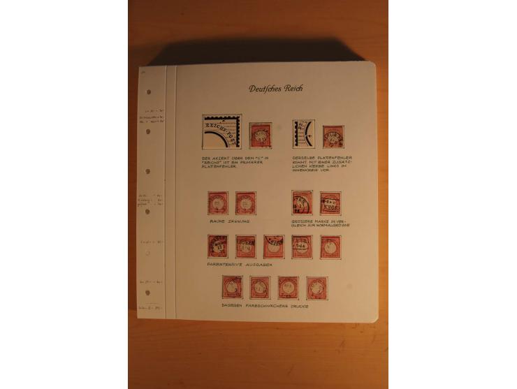 1872/74, große spezialisierte Brustschilde-Sammlung mit vielen Briefen mit Einzel-, Mehrfach- und Mischfrankaturen, Briefstüc