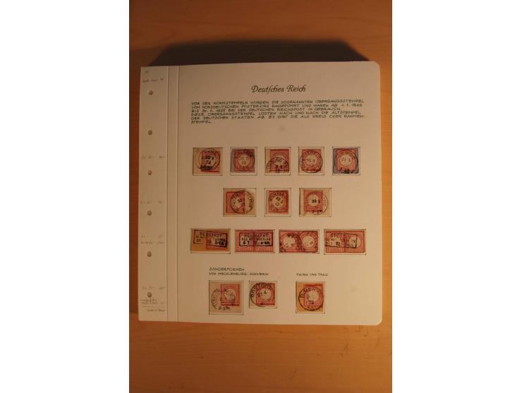 1872/74, große spezialisierte Brustschilde-Sammlung mit vielen Briefen mit Einzel-, Mehrfach- und Mischfrankaturen, Briefstüc