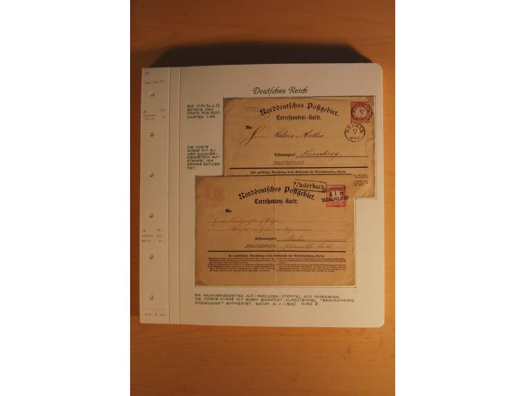 1872/74, große spezialisierte Brustschilde-Sammlung mit vielen Briefen mit Einzel-, Mehrfach- und Mischfrankaturen, Briefstüc