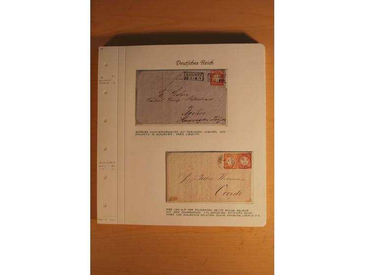 1872/74, große spezialisierte Brustschilde-Sammlung mit vielen Briefen mit Einzel-, Mehrfach- und Mischfrankaturen, Briefstüc
