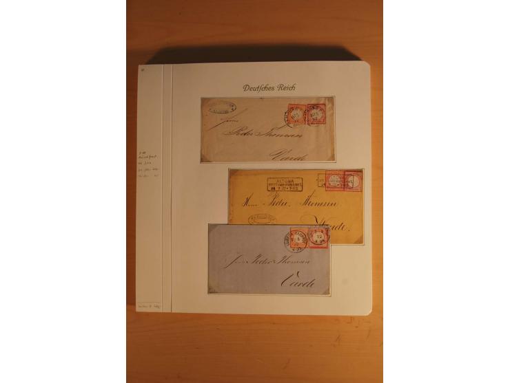 1872/74, große spezialisierte Brustschilde-Sammlung mit vielen Briefen mit Einzel-, Mehrfach- und Mischfrankaturen, Briefstüc