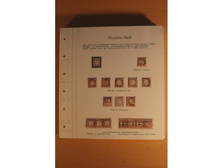 1872/74, große spezialisierte Brustschilde-Sammlung mit vielen Briefen mit Einzel-, Mehrfach- und Mischfrankaturen, Briefstüc