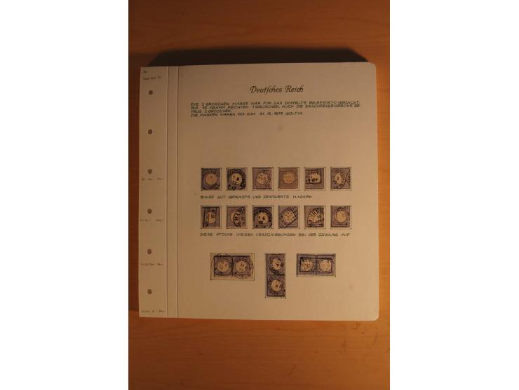 1872/74, große spezialisierte Brustschilde-Sammlung mit vielen Briefen mit Einzel-, Mehrfach- und Mischfrankaturen, Briefstüc