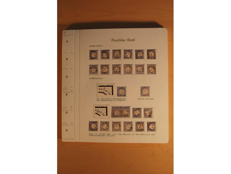 1872/74, große spezialisierte Brustschilde-Sammlung mit vielen Briefen mit Einzel-, Mehrfach- und Mischfrankaturen, Briefstüc