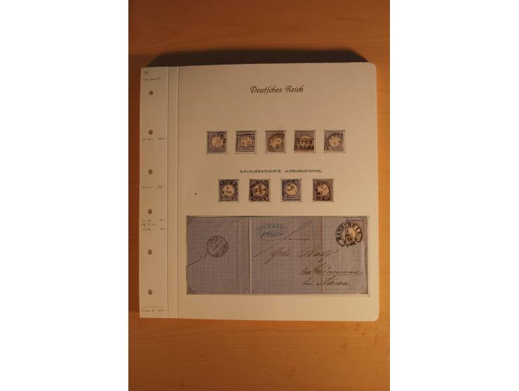 1872/74, große spezialisierte Brustschilde-Sammlung mit vielen Briefen mit Einzel-, Mehrfach- und Mischfrankaturen, Briefstüc