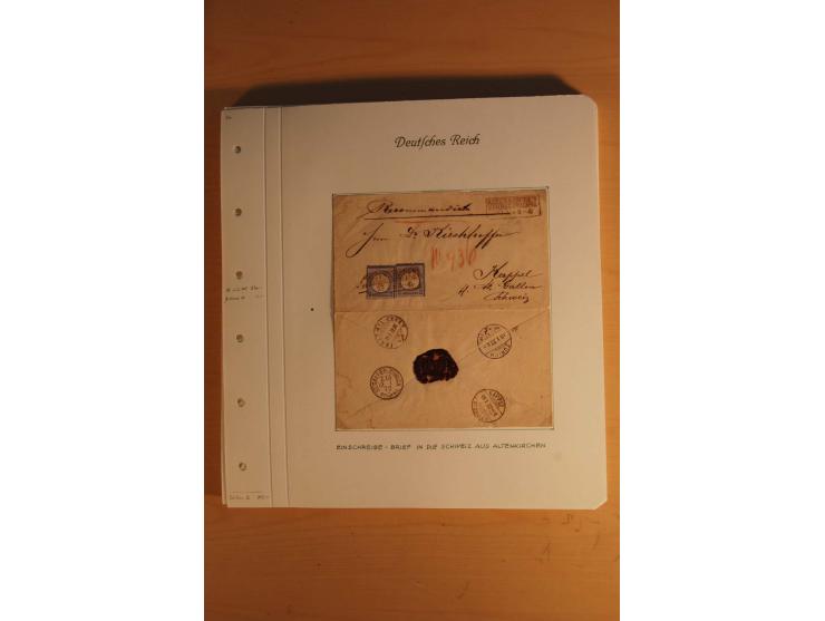 1872/74, große spezialisierte Brustschilde-Sammlung mit vielen Briefen mit Einzel-, Mehrfach- und Mischfrankaturen, Briefstüc