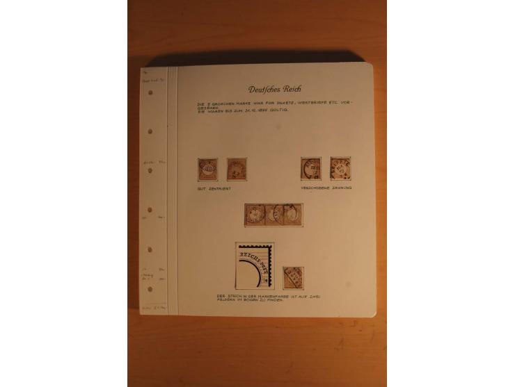 1872/74, große spezialisierte Brustschilde-Sammlung mit vielen Briefen mit Einzel-, Mehrfach- und Mischfrankaturen, Briefstüc