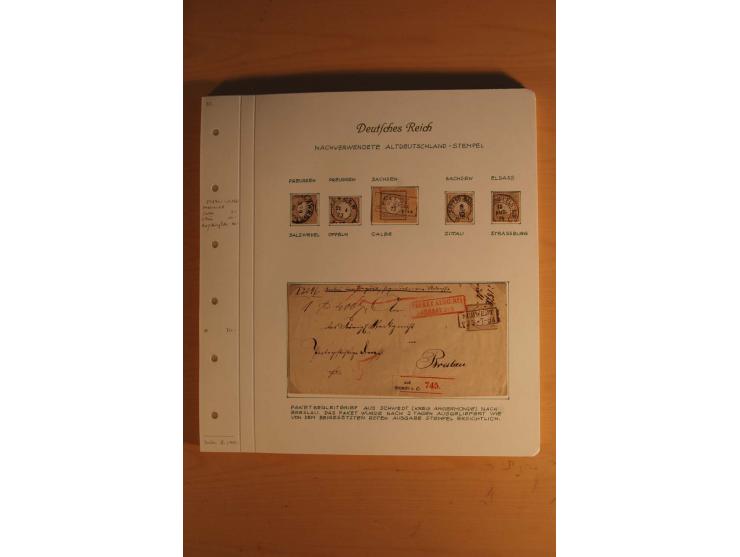 1872/74, große spezialisierte Brustschilde-Sammlung mit vielen Briefen mit Einzel-, Mehrfach- und Mischfrankaturen, Briefstüc
