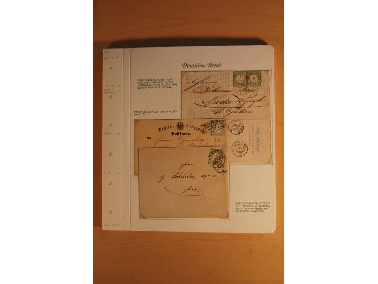 1872/74, große spezialisierte Brustschilde-Sammlung mit vielen Briefen mit Einzel-, Mehrfach- und Mischfrankaturen, Briefstüc