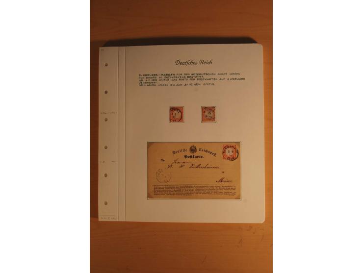 1872/74, große spezialisierte Brustschilde-Sammlung mit vielen Briefen mit Einzel-, Mehrfach- und Mischfrankaturen, Briefstüc