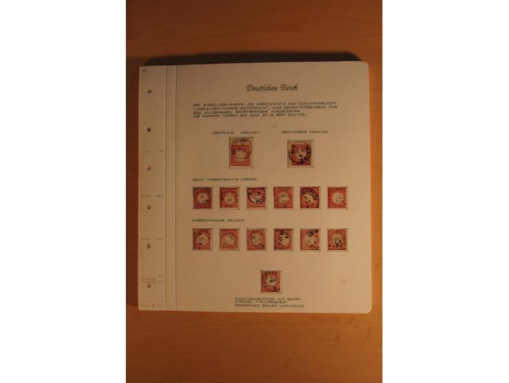 1872/74, große spezialisierte Brustschilde-Sammlung mit vielen Briefen mit Einzel-, Mehrfach- und Mischfrankaturen, Briefstüc
