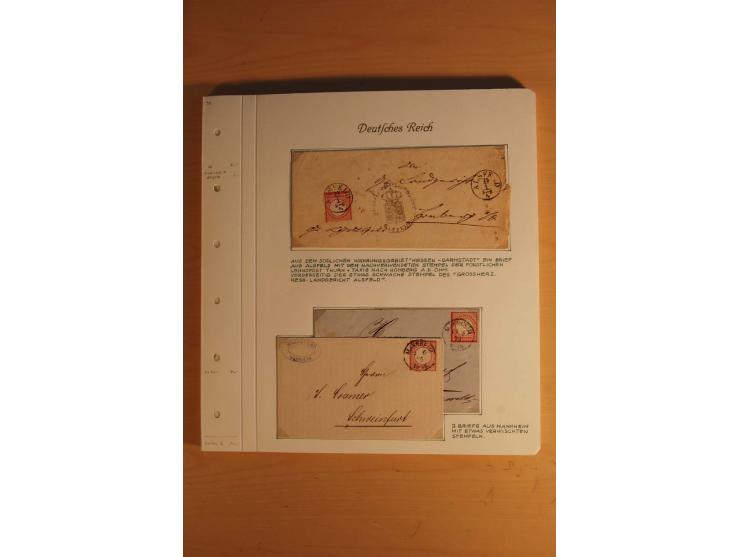 1872/74, große spezialisierte Brustschilde-Sammlung mit vielen Briefen mit Einzel-, Mehrfach- und Mischfrankaturen, Briefstüc
