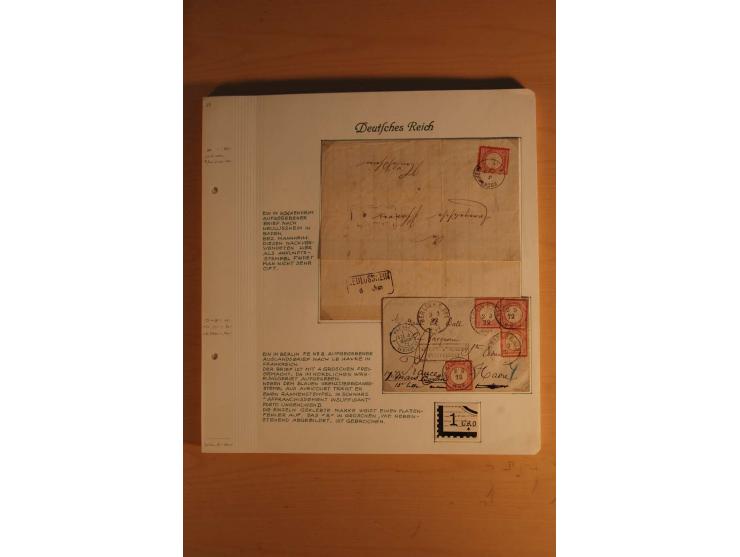 1872/74, große spezialisierte Brustschilde-Sammlung mit vielen Briefen mit Einzel-, Mehrfach- und Mischfrankaturen, Briefstüc