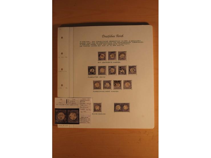 1872/74, große spezialisierte Brustschilde-Sammlung mit vielen Briefen mit Einzel-, Mehrfach- und Mischfrankaturen, Briefstüc