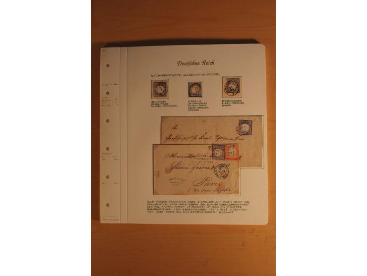 1872/74, große spezialisierte Brustschilde-Sammlung mit vielen Briefen mit Einzel-, Mehrfach- und Mischfrankaturen, Briefstüc