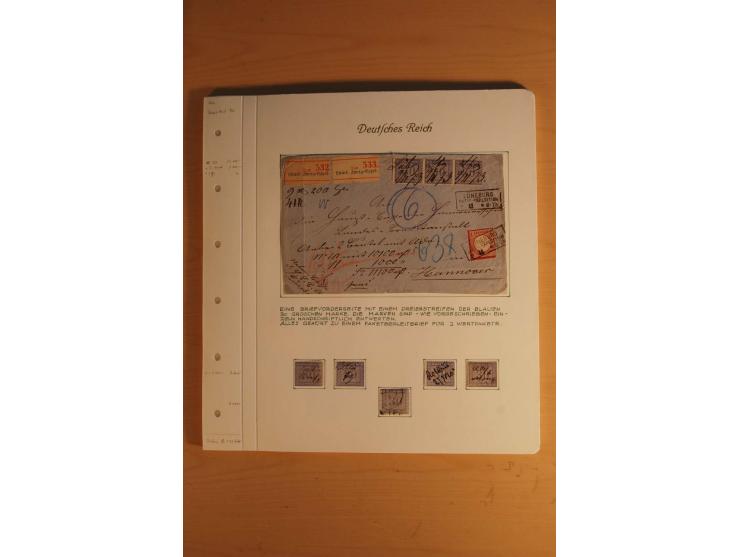 1872/74, große spezialisierte Brustschilde-Sammlung mit vielen Briefen mit Einzel-, Mehrfach- und Mischfrankaturen, Briefstüc