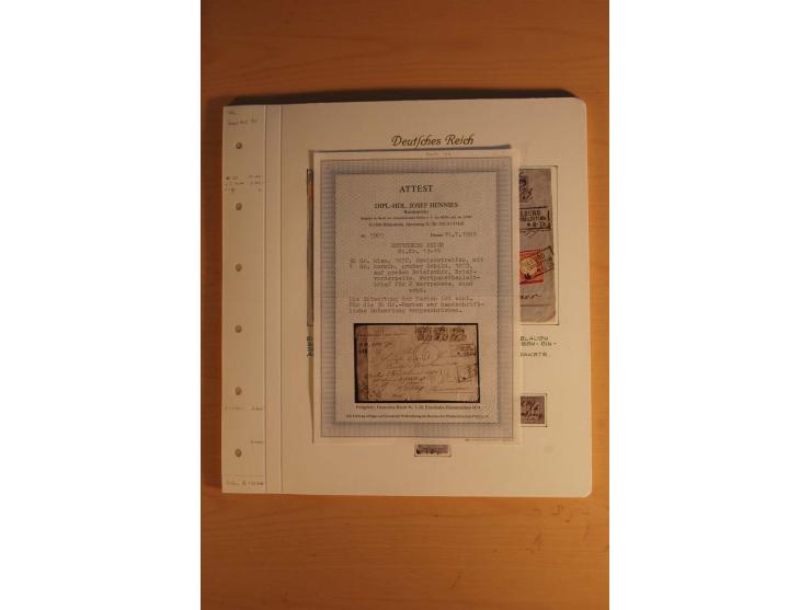 1872/74, große spezialisierte Brustschilde-Sammlung mit vielen Briefen mit Einzel-, Mehrfach- und Mischfrankaturen, Briefstüc