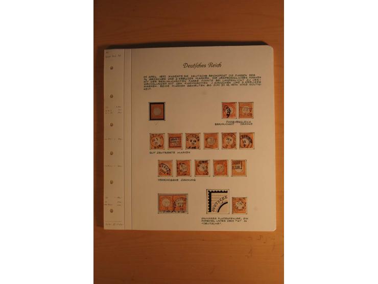 1872/74, große spezialisierte Brustschilde-Sammlung mit vielen Briefen mit Einzel-, Mehrfach- und Mischfrankaturen, Briefstüc